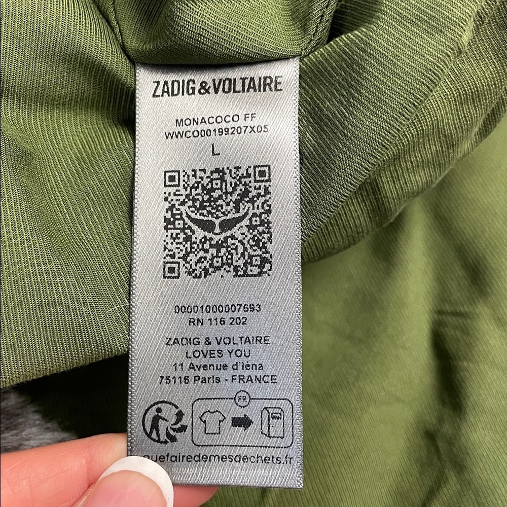 NWT Zadig & Voltaire Monacoco Faux Fur Coat Longline Trench Gray Sz L - Picture 15 of 16